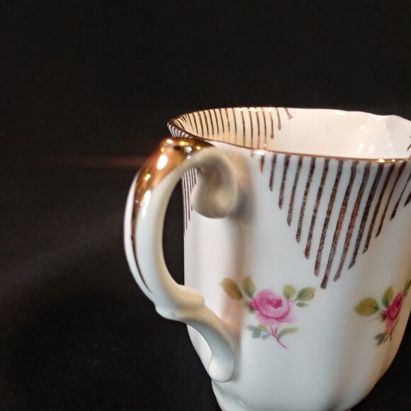 SALE Royal Imperial Sugar n Creamer Pink Roses 22k Gold - Picture 11 of 16